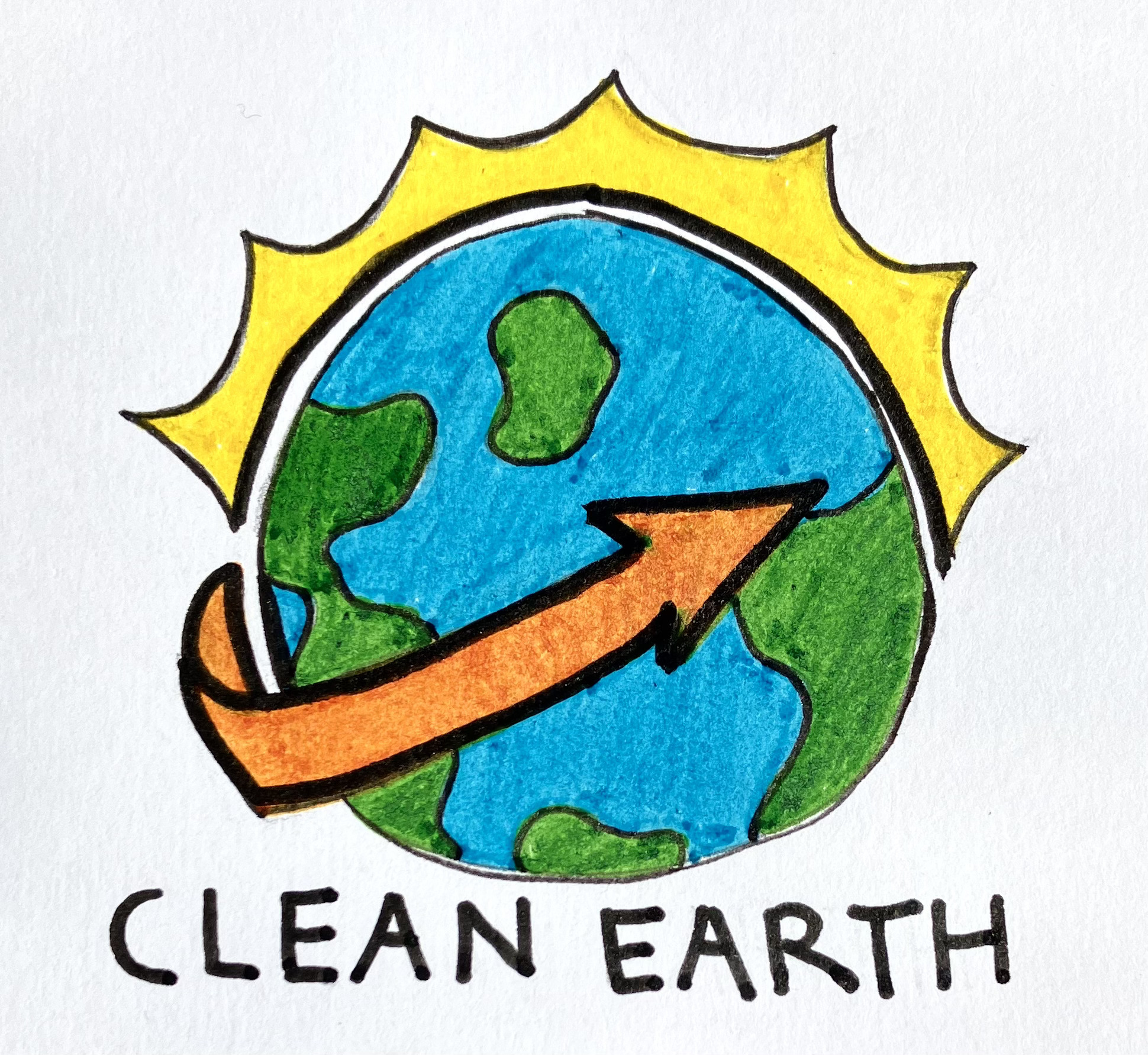 Clean Eearth logo by Moera Kamimura