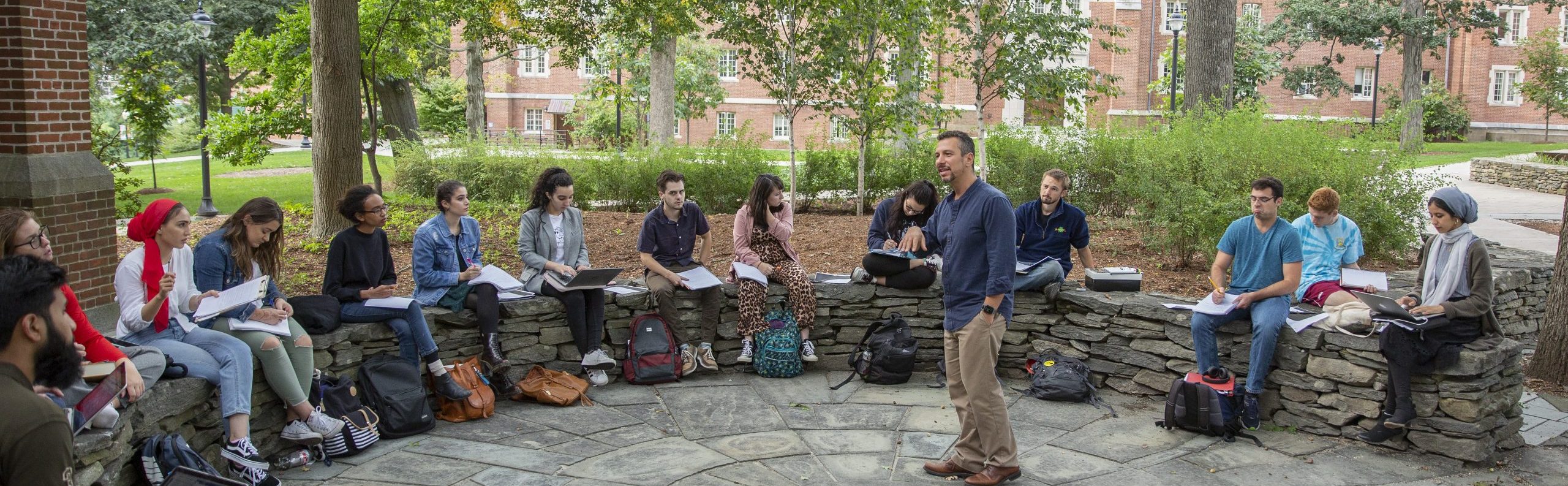 UConn students learning outside